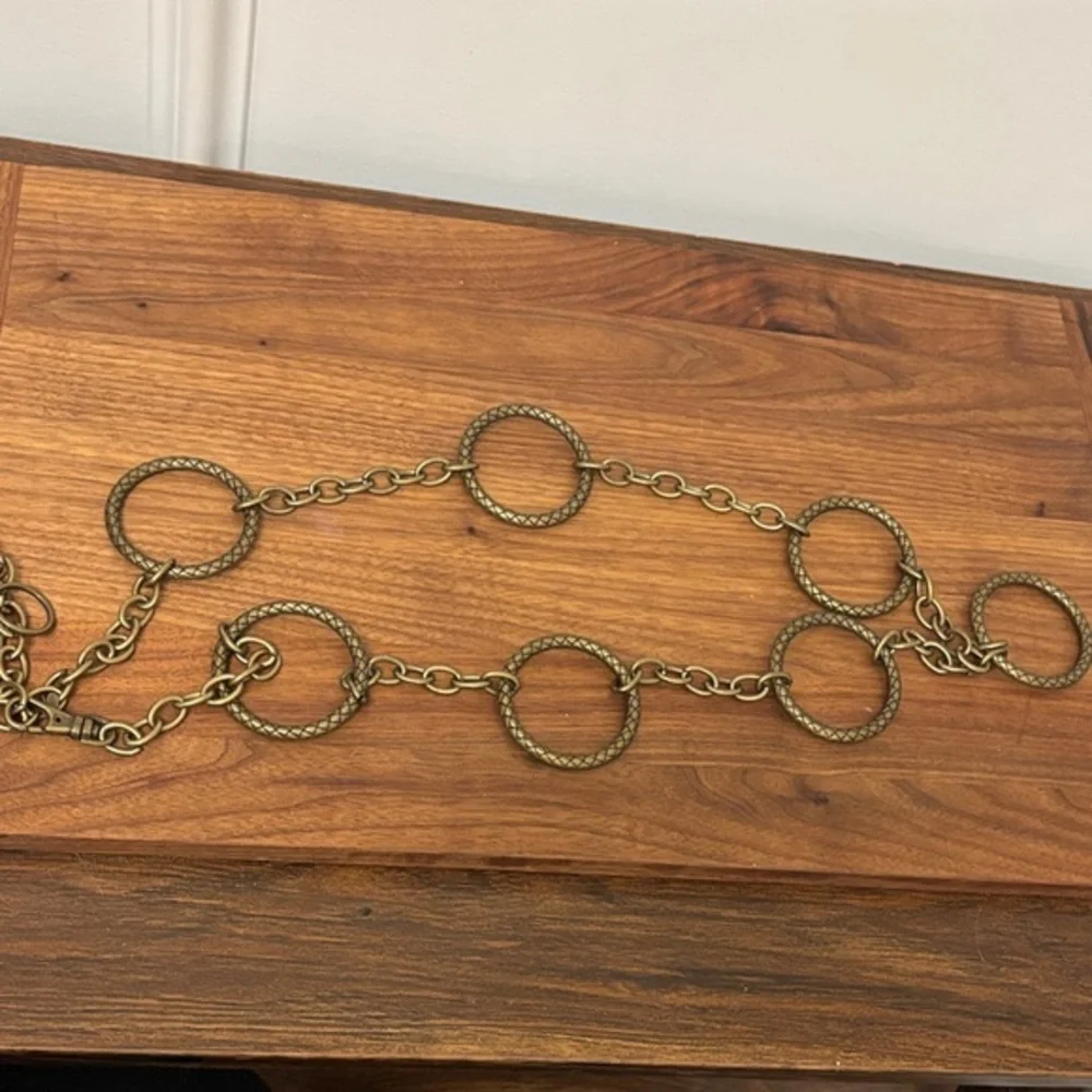 Brass/gold toned Chain Link Belt- like new!